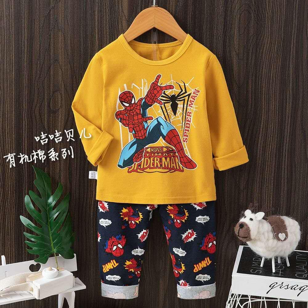 Yellow SpiderMan Summer Kids Night Dress