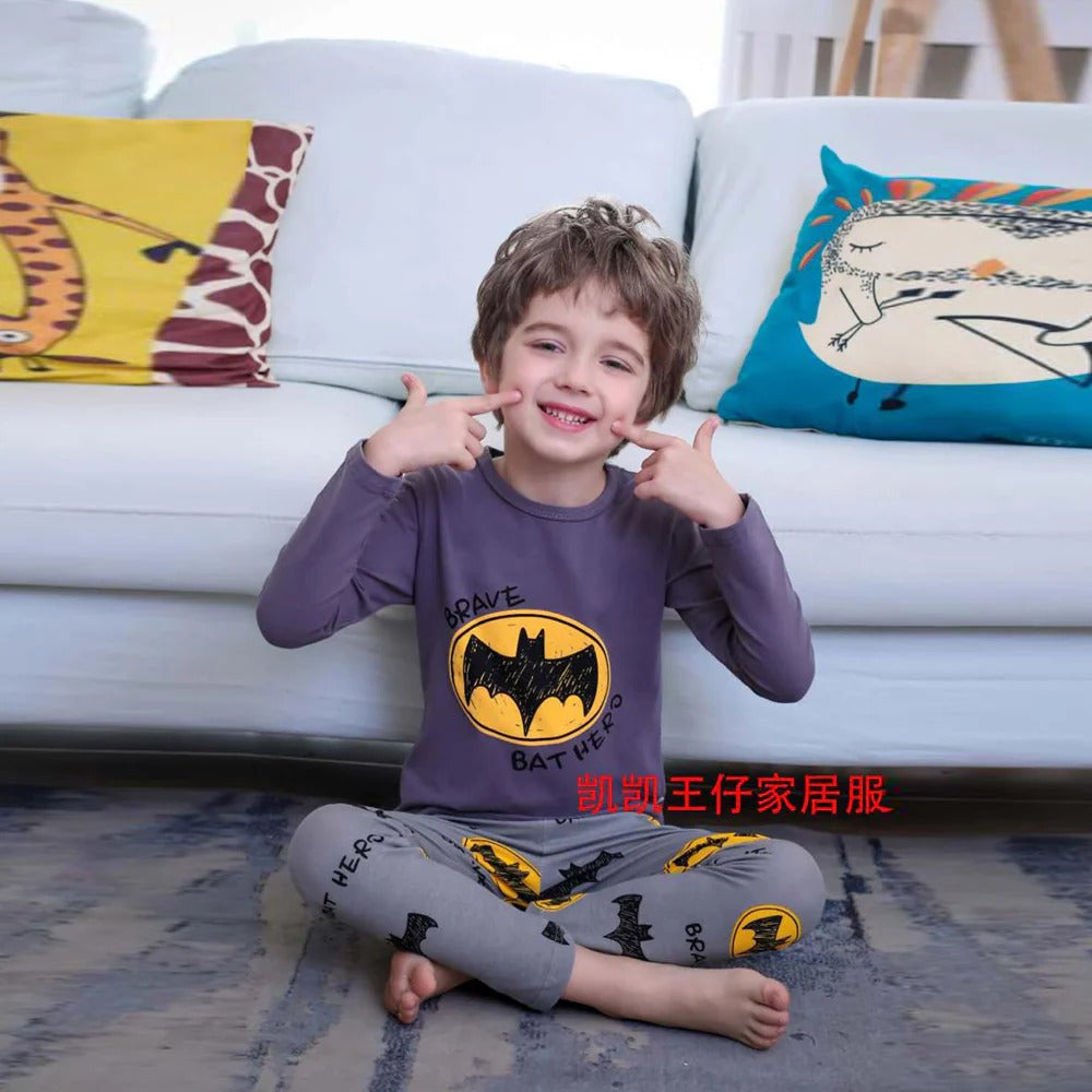 Grey Batman Hero Summer Kids Night Dress