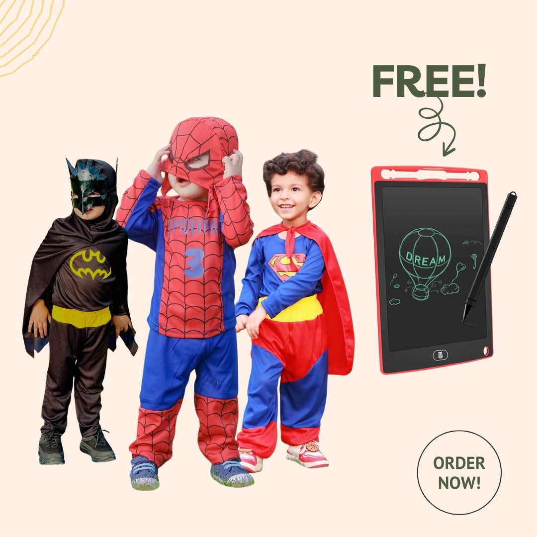 Pack of 3 Costumes with tablet