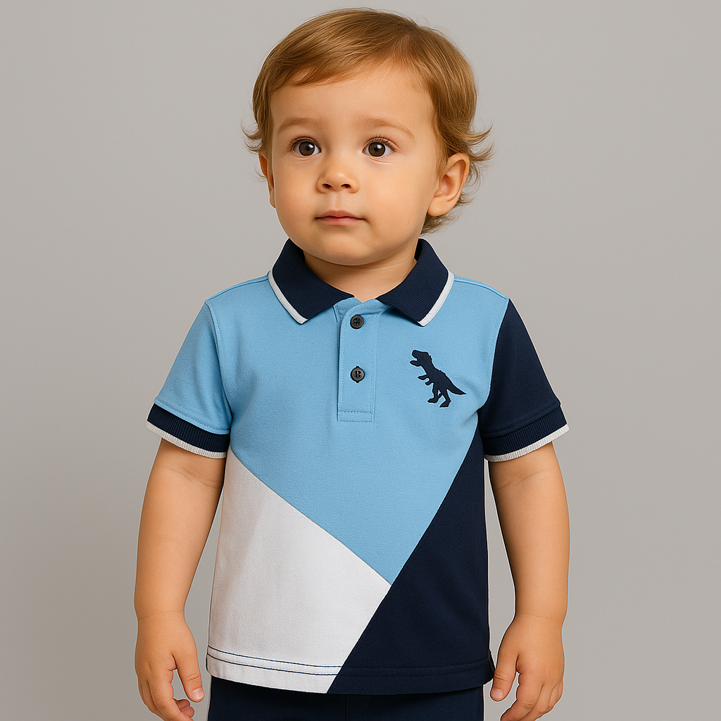 Boys' Stylish Multi Panel Polo Shirt