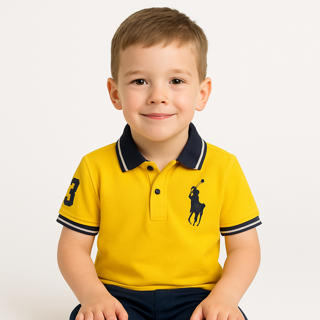 Boys' Stylish Yellow Polo Shirt