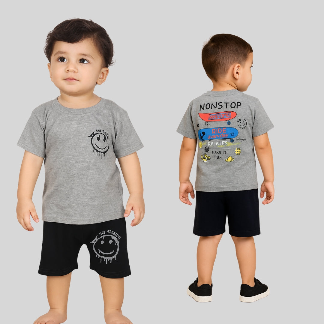Boys' Grey Graphic T-Shirt