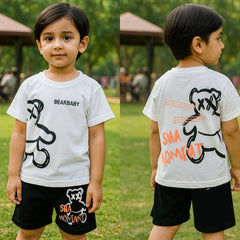 Boys' White Bear T-Shirt and Short